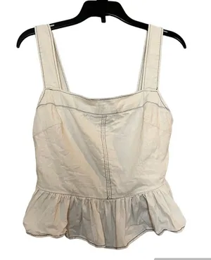 Urban Outfitters cream‎ ruffle crop top size S thumbnail 1