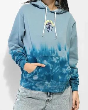 Santa Cruz Delfino Ego Flower Blue Tie Dye Hoodie thumbnail 1