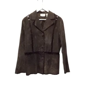 White Stag vintage Brown Boho Westetn leather blazer size Large thumbnail 2