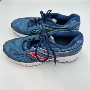 Saucony Cohesion 9 Womens Running Shoes Athletic Sneakers Blue Coral‎ Women's 10 thumbnail 7