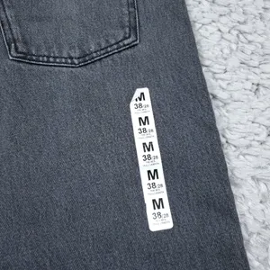 Zara Signature 90s Wide Leg Jeans Gray Denim High Rise US Size 6 EU 38 Slim Fit thumbnail 3