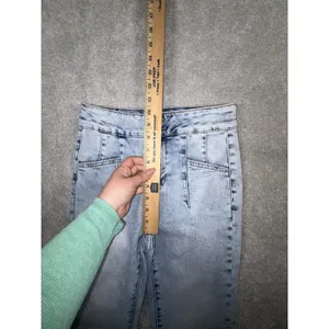 Mica Los Angeles Women's Blue Wash‎ Flare Mid Rise Jeans 24 thumbnail 9
