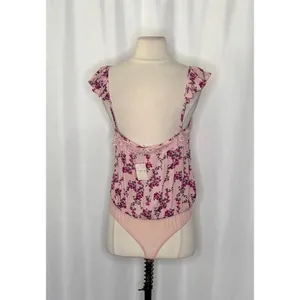 NWT!! FREE PEOPLE Intimately Take‎ It Away Floral Bodysuit Lace Ruffled Small thumbnail 9