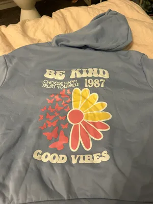 SheIn Be Kind Graphic Hoodie thumbnail 2