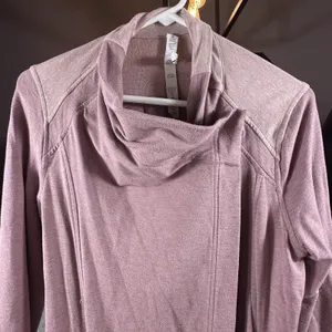 Lululemon Coast Wrap Heathered Mod Rose 8 Funnel Neck Jacket Button Cocoon thumbnail 15