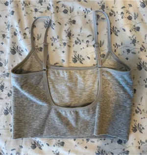 Open Back Light Grey Garage Cropped Tank Top XS thumbnail 2