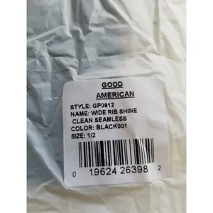 GOOD AMERICAN Wide Rib Shine Seamless Compression Leggings Black S/M 1/2 thumbnail 10