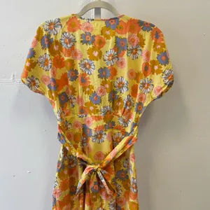 Marine Layer Camila Dress V-Neck A-Line Mini Yellow Vintage Floral Print Small‎ thumbnail 6