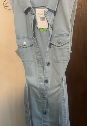 Guess Light Blue Denim Dress thumbnail 1