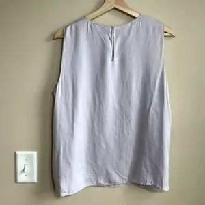 Theory lilac silk top sleeveless tank top women's size large casual summer shirt thumbnail 5