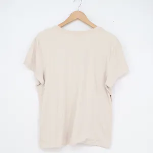 HM Womens XXL Beige Short Sleeve Crew Neck Stretch Nylon Spandex Basic T-Shirt thumbnail 4