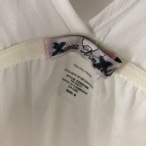 Linea Donatella Nightgown Lace Ruffle Tie Waist V Neck White Size S thumbnail 3