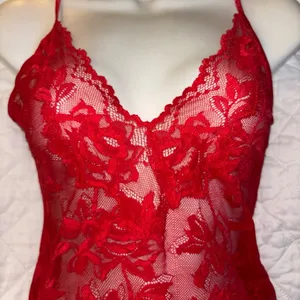 Red Lace Women's Victoria’s Secret Lace Small lingerie Teddy Nighty thumbnail 2