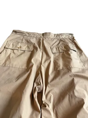 Cynthia Rowley Relaxed Nylon Cargo Pants Tan Khaki Loose Relaxed Fit Size 10 thumbnail 12