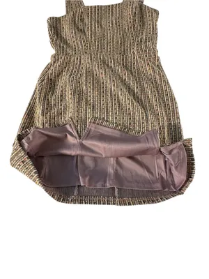 Francesca’s Tweed Mini Dress Womens M Square Neck Preppy Old Money Academia thumbnail 7