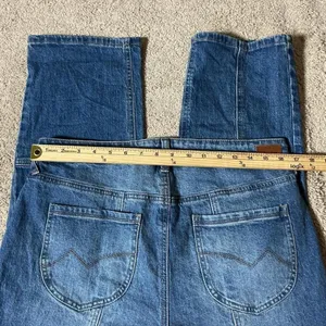 Y2K Cleo + Wolf Blue High Rise Carpenter Straight Leg Panelled Seam Jeans W31‎ thumbnail 4