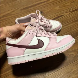 Nike Pink Foam and White Dunk Low Sneakers thumbnail 3