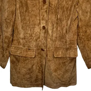 Vintage Bernardo Collection‎ Suede Coat Brown Size L thumbnail 4