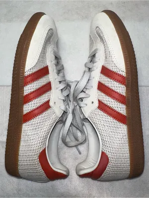 Adidas Originals Men's Samba OG Crystal White Preloved Red Mens 6.5 Womens 7.5 thumbnail 7