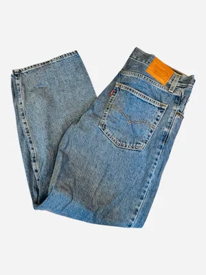 Levi’s Baggy Dad Jeans Denim Blue Mid Rise 27 Retro 90s Straight Leg thumbnail 3