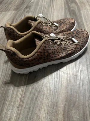 Propet Leopard Print Slip-On Athletic Shoes in Brown/Tan thumbnail 6