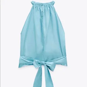 ZARA Light Blue Halter Neck Sleeveless Top thumbnail 2