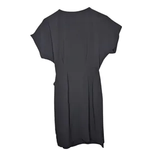 Bobeau Black Wrap Dress Short Sleeve V-Neck Side Tie‎ Small Office Chic Classic thumbnail 2