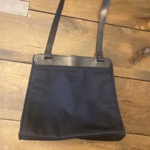 Etienne Aigner Black‎ Leather and Fabric Shoulder Bag thumbnail 5