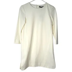 NWT Tibi white long sleeve shift mini classy dress thumbnail 2