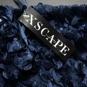 Xscape - 3D Petal Off-The-Shoulder‎ Lace Fit & Flare Dress thumbnail 3