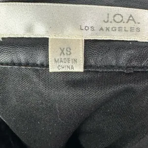 JOA Black Layered Fringe‎ Leather Waistband Flapper Mini Skirt XS thumbnail 7