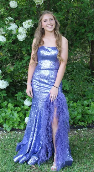 Sherri Hill Purple Prom Dress thumbnail 1