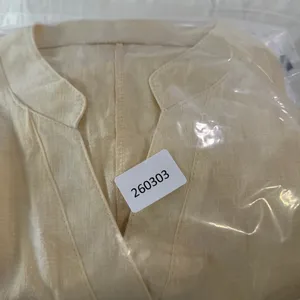 NEW Women's NEW Light Yellow Gauze Tunic Style Size XL #260303 thumbnail 8