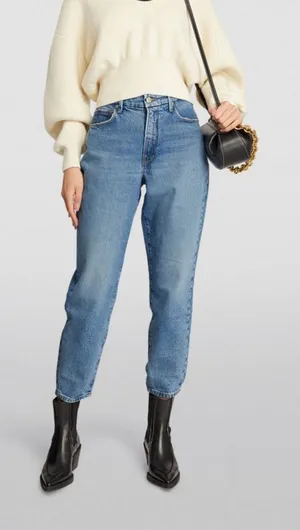 Good American Good Mom Jeans 6/28 High Rise Tapered Leg thumbnail 1