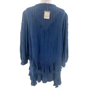 NWT FREE PEOPLE sachi mini dress in Big Dipper blue sz‎ S thumbnail 5