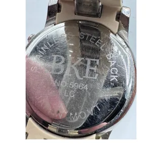 BKE Silver Tone Rhinestone Chronograph Watch Japan Movt Needs Battery‎ thumbnail 5
