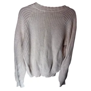 Vintage Sea Boston 100% Cotton Shaker Knit Sweater XL Cream Made in USA Unisex thumbnail 3