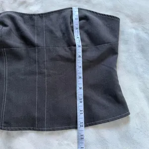 WHITE FOX BOUTIQUE Hours In Silence Crop Corset Tube Top in Charcoal Sz Medium thumbnail 7