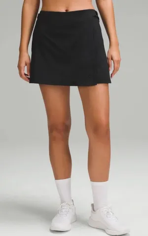 Lululemon NWT Wrap-Front Mid-Rise Golf Skirt / BLACK thumbnail 1