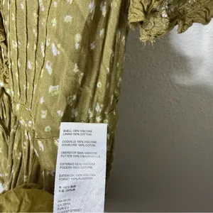 Free People Rare Feeling Maxi Dress Green Kiwi Combo Cottagecore Womens‎ Size XS thumbnail 11