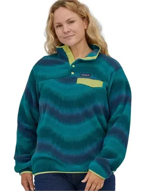 Patagonia Medium Lightweight Synchilla‎ Snap T Fleece Aurora Dark Borealis Green thumbnail 1