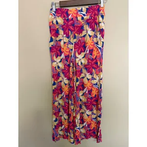 Rip Curl Womens S Tropical Floral Smocked High Waist Wide Leg Beach Pants Resort thumbnail 2