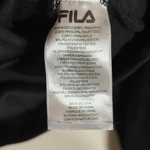 Fila Womens Black Velour Quarter Zip Hoodie Silver Logo Long Sleeve‎ Pullover M thumbnail 6
