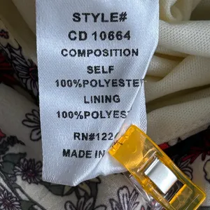 Floral‎ Wildflowers Ditsy Midi Dress Cream XL thumbnail 10