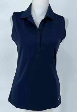 Nike Golf Tour Performance Polo in Navy Blues Sleeveless Shirt size Small thumbnail 1