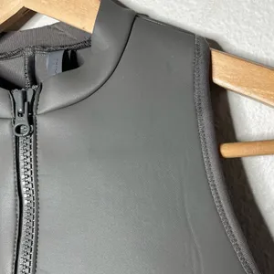 NEW Skims Grey Chalk Rubberized Scuba Swim Zip Up Mock Neck Dress Sporty thumbnail 11
