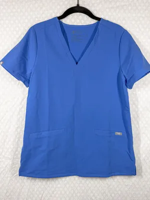 Figs NWT Blue Casma Three Pocket Scrub‎ Top thumbnail 1