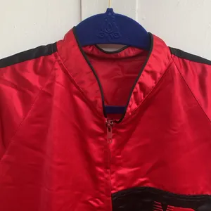 VINTAGE 80s New Balance Satin Bomber Varsity Jacket Sz M Custom Shyla Embroidery thumbnail 6