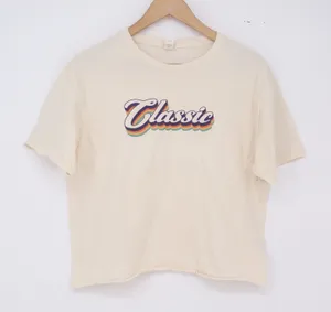 Fruit of the Loom T-Shirt Womens Medium HD Cotton Cream Classic Graphic thumbnail 1