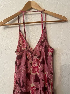 Equipment Pink Floral Slip Allianna Dress 100% Silk XSMALL thumbnail 7